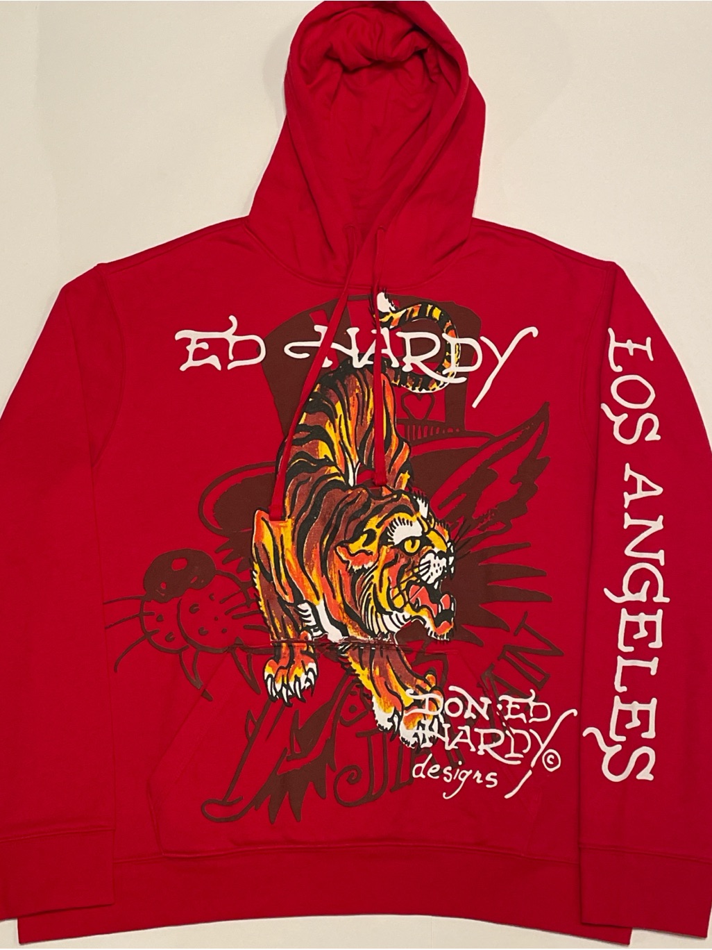 Ed Hardy Crouching Tiger Pullover Hoodie (Large)